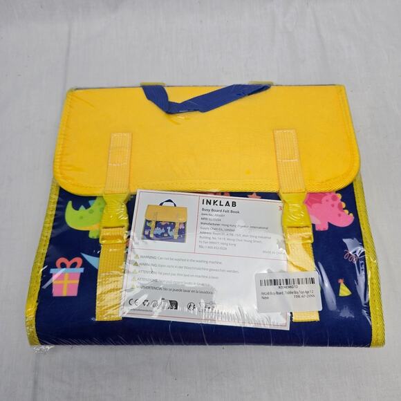 Inklab Backpack Busy Board Board Felt Book Dinosaur Toddler Age 1 - 2 New - Picture 1 of 7